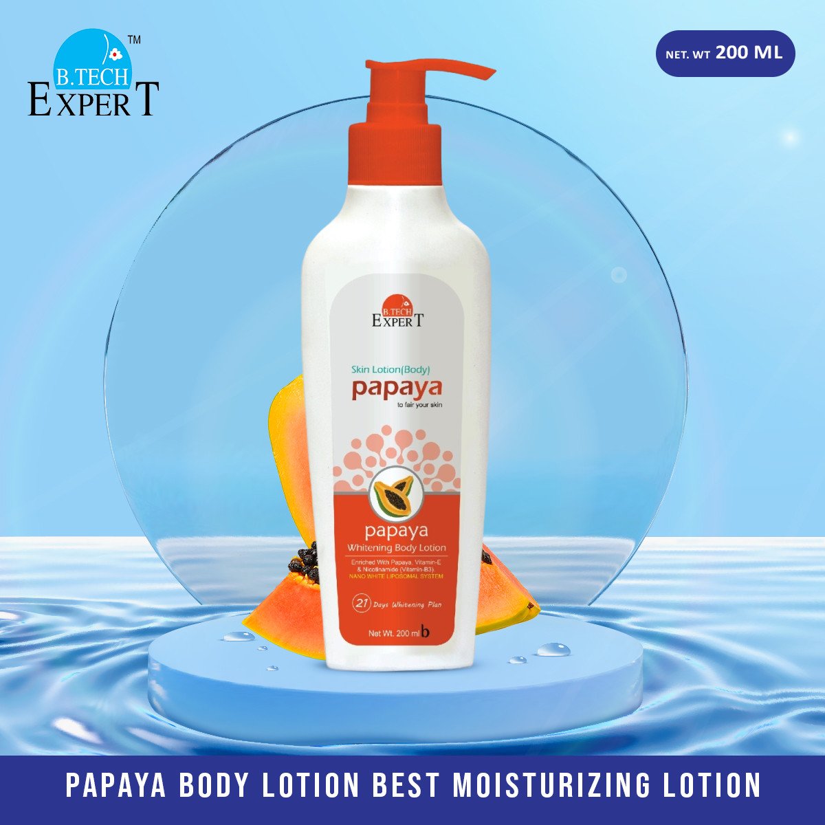 B. Tech Expert Face and Body Whitening Lotion Papaya-200ML