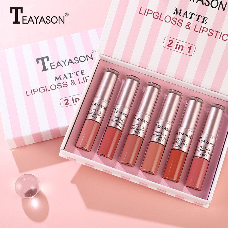 TEAYASON Matte Lipgloss & Lipstick 2 in 1