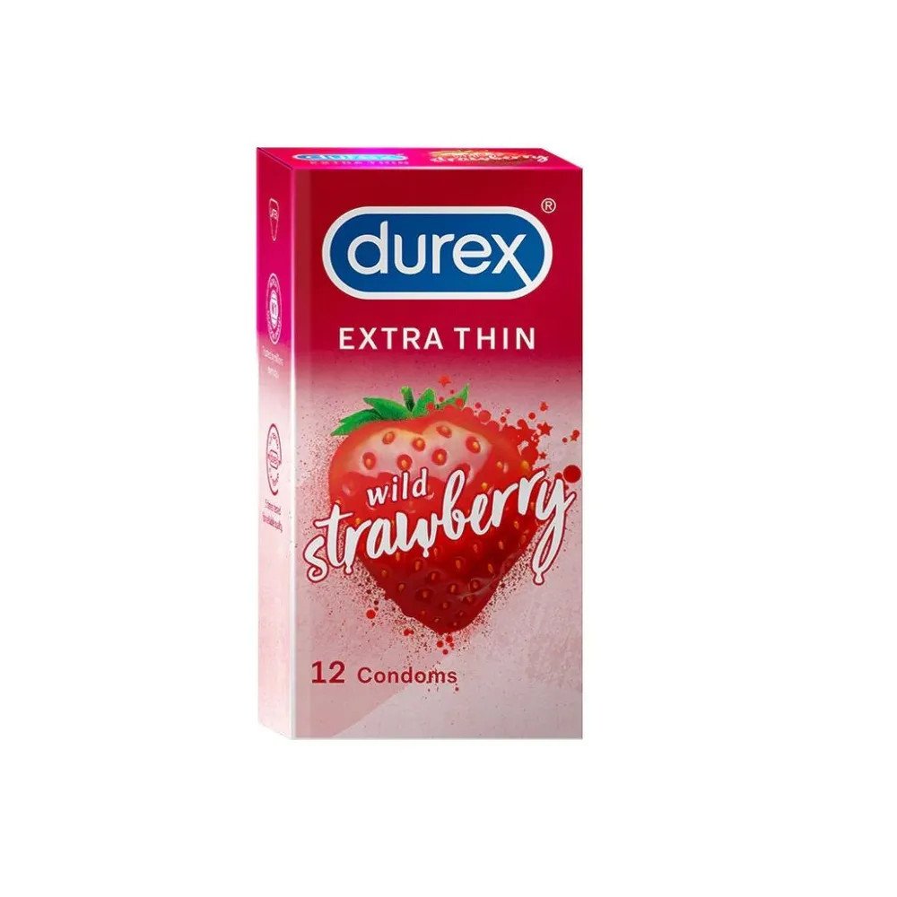 Durex Extra Thin Wild Strawberry Condom-12pcs
