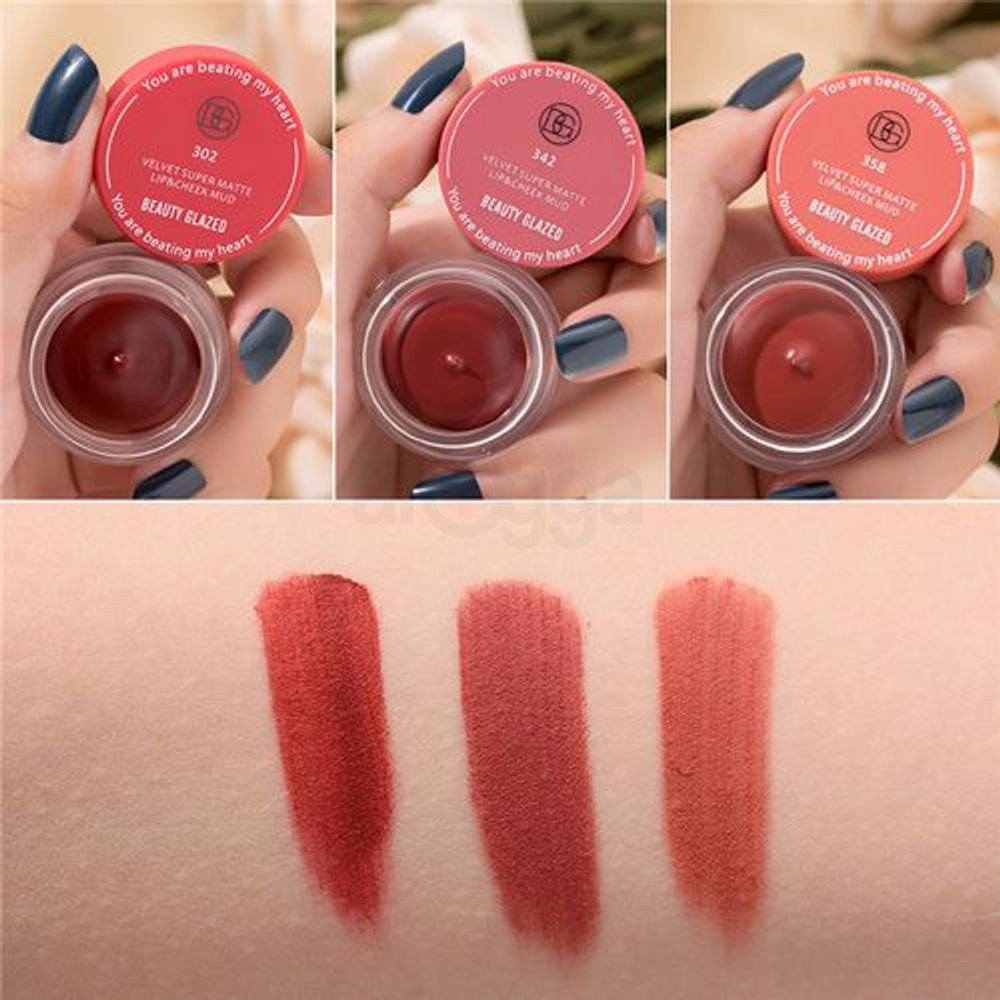 Beauty Glazed Velvet Super Matte Lip & Cheek Mud