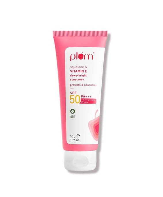 Plum Squalane & Vitamin E Dewy-Bright Sunscreen SPF 50 PA+++ 50g