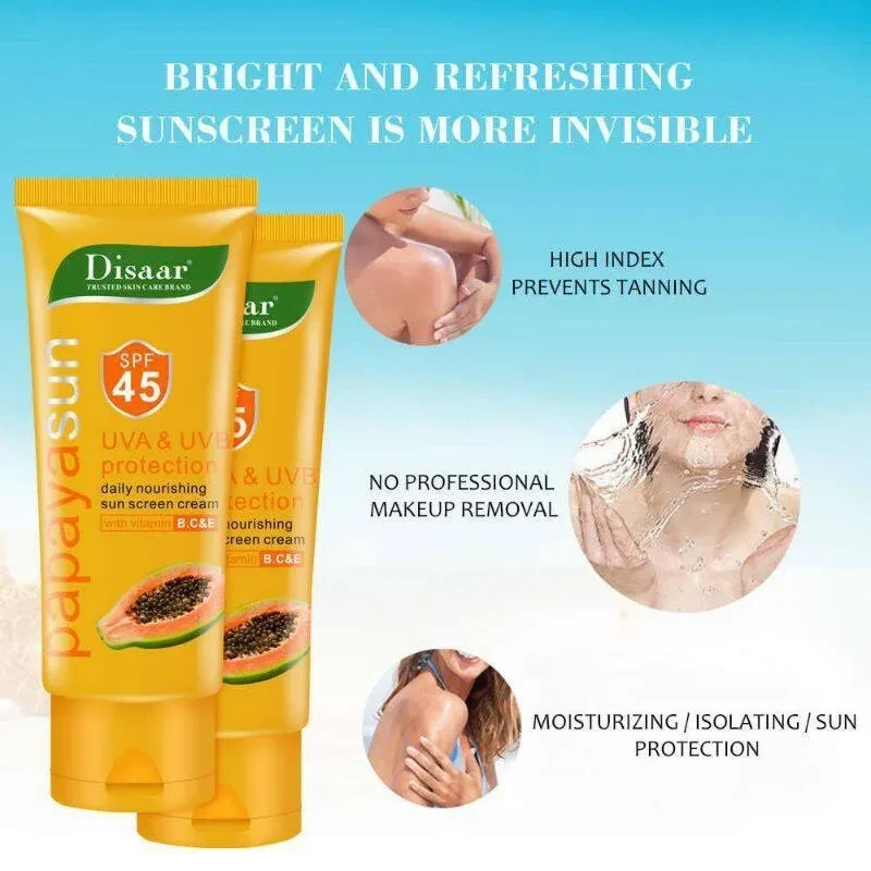 Disaar Papaya Sun UVA Protection Sunscreen SPF45-60 ml