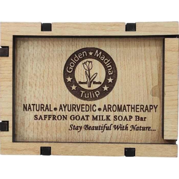 Golden Modina Tulip Saffron Goat Milk Soap – 90 gm