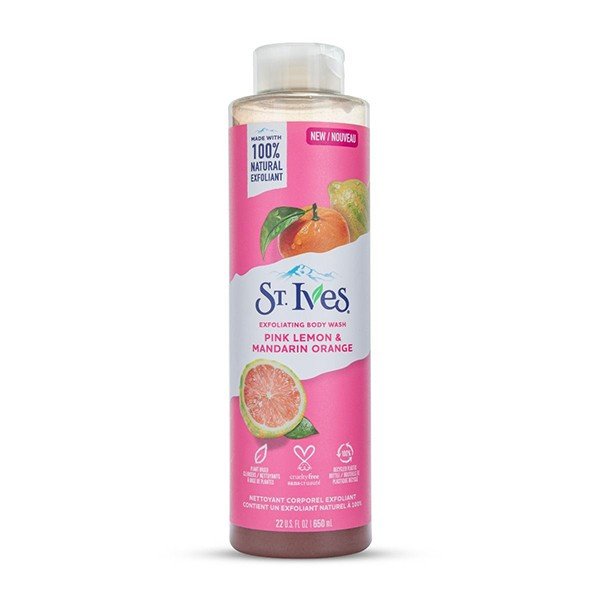 St. Ives Pink Lemon & Mandarin Orange Exfoliating Body Wash -650ML