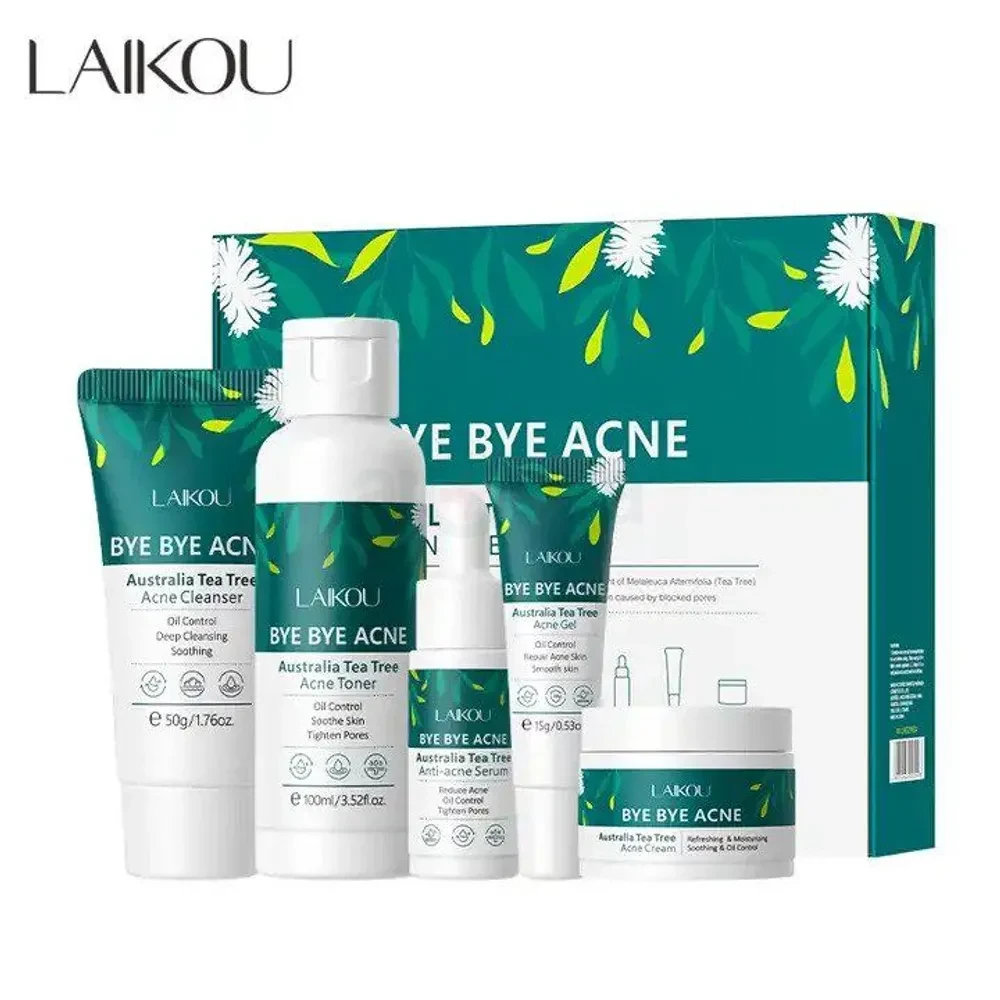 Laikou Tea Tree Bye Bye Acne Skincare Set – 5pcs