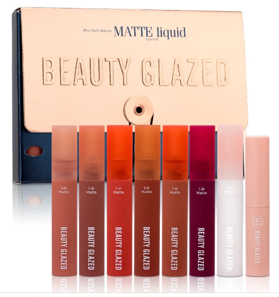 Beauty Glazed Matte Liquid Lipstick 8 Pcs Set