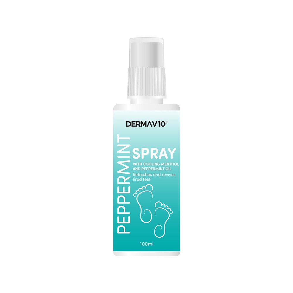 Derma V10 Peppermint Foot Spray.
