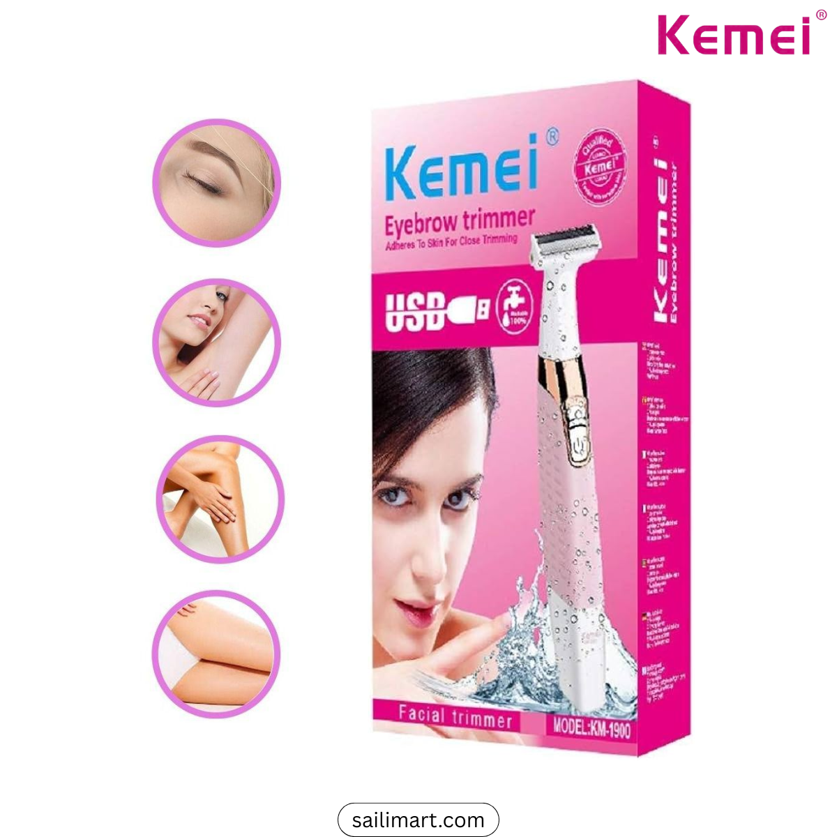 Kemei Rechargeable Electric Portable Ladies Shaver KM-1900