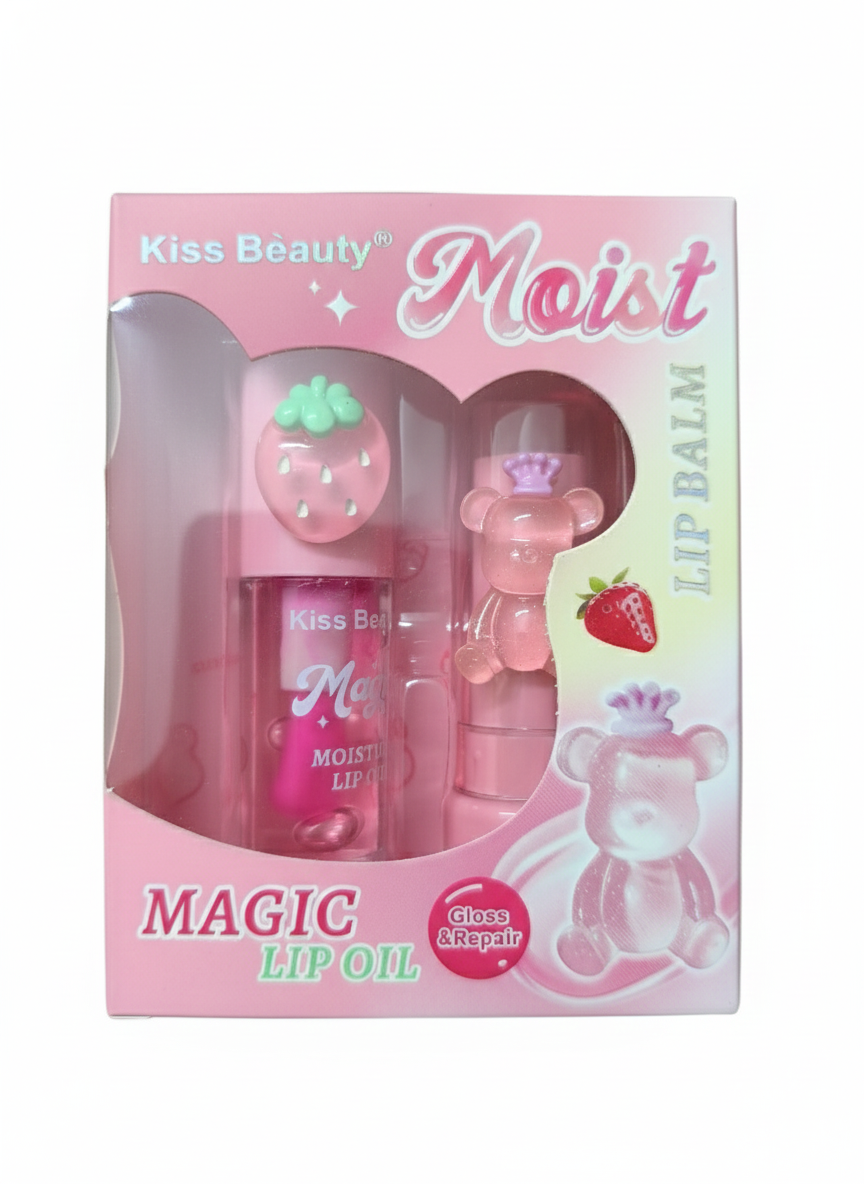 Kiss Beaut Moist Magic Lip Oil Gloss & Repair Set-2Pcs
